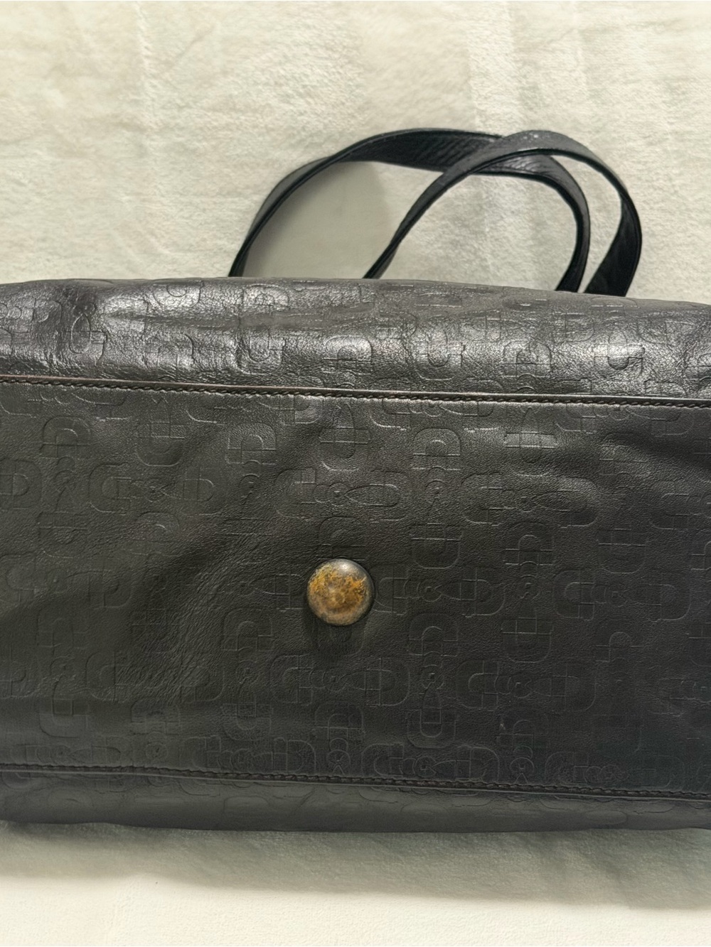 Gucci Dark Brown Horsebit Embossed Leather Babouska Tote - Picture 4 of 13